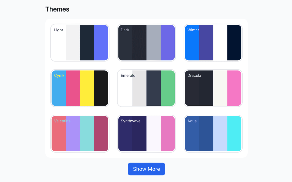 Theme customization interface